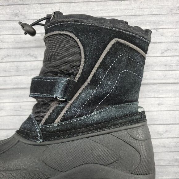 Totes Boys Youth Size 10 Winter Snow Waterproof Boots Black Trent - Picture 6 of 11